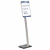 Durable Office Products Sign Floor Stand, 11x17", Aluminum 4815-23